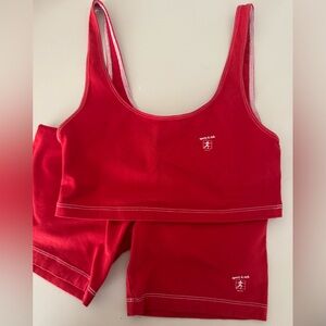 Sporty & Rich biker short workout set size small 100% cotton